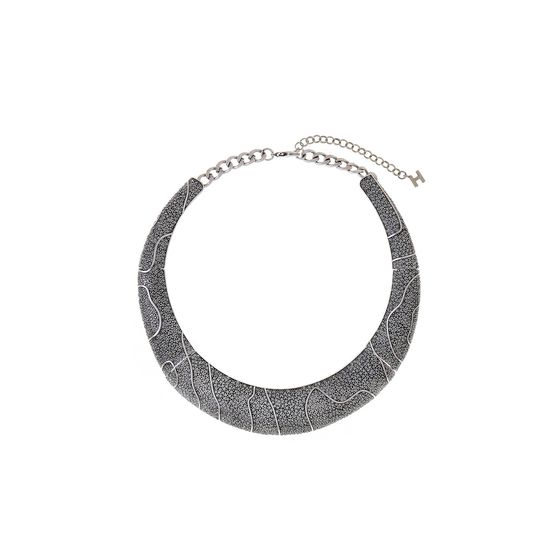 Colar Conceito Strass Animal Print Prata Boho